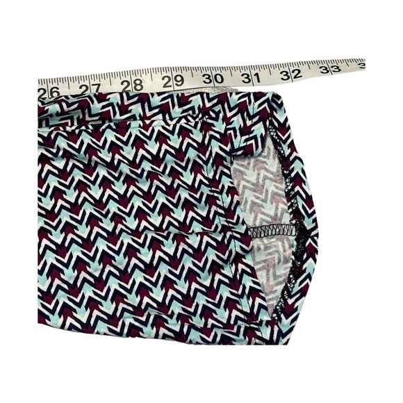 Lascana Blouse Top Women's 8/10 Multicolor Chevron Viscose V-Neck Flare Sleeve - Picture 6 of 8